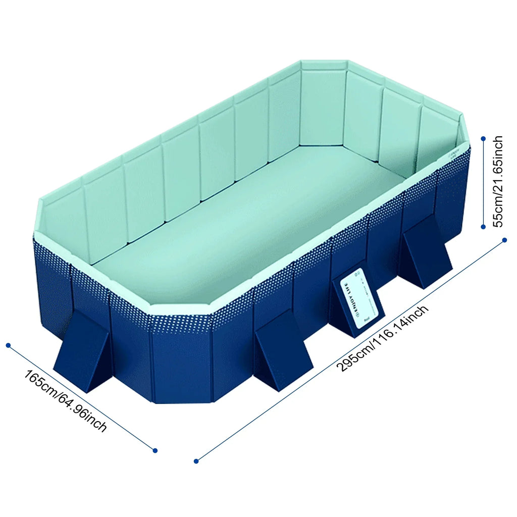 2026 Newmwptoo Foldable Swimming Pool, Installation-free Portable Kids Swimming Pool, Collapsible Inflatable-Free Large Pool, for Adult Puppy Garden Patio