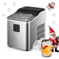 2026 NewStainless Steel Ice Makers Countertop 30lbs in 24h, 9 Bullet Cubes in 5 Mins, 2 Sizes, Self-Clean, FOHERE