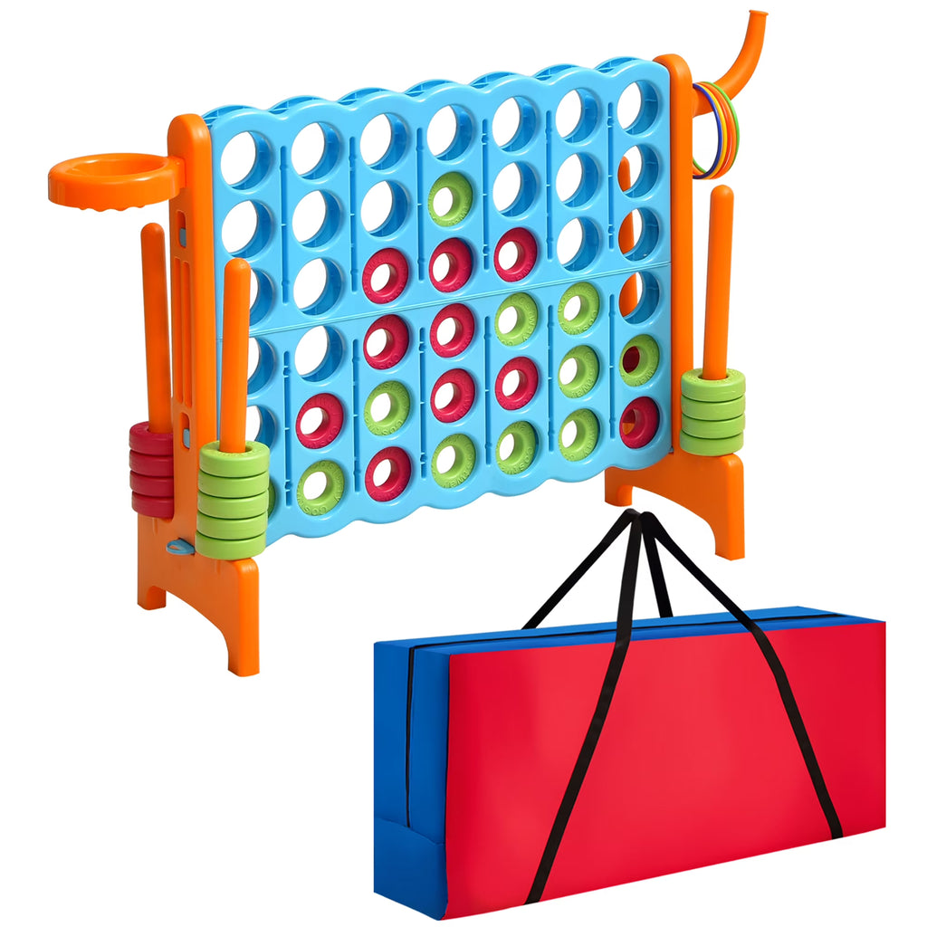 2026 NewCostway Giant 4 in A Row Jumbo 4-to-Score Game Set W/Storage Carrying Bag for Kids Adult