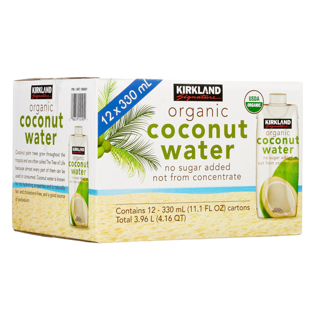 2026 NewKirkland Signature, Organic Coconut Water, 11.1 fl oz, 12-count
