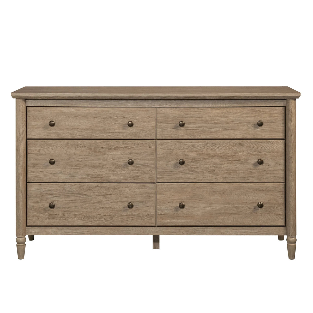 2026 NewMy Texas House Monroe 6-Drawer Dresser, Brushed Oak Finish