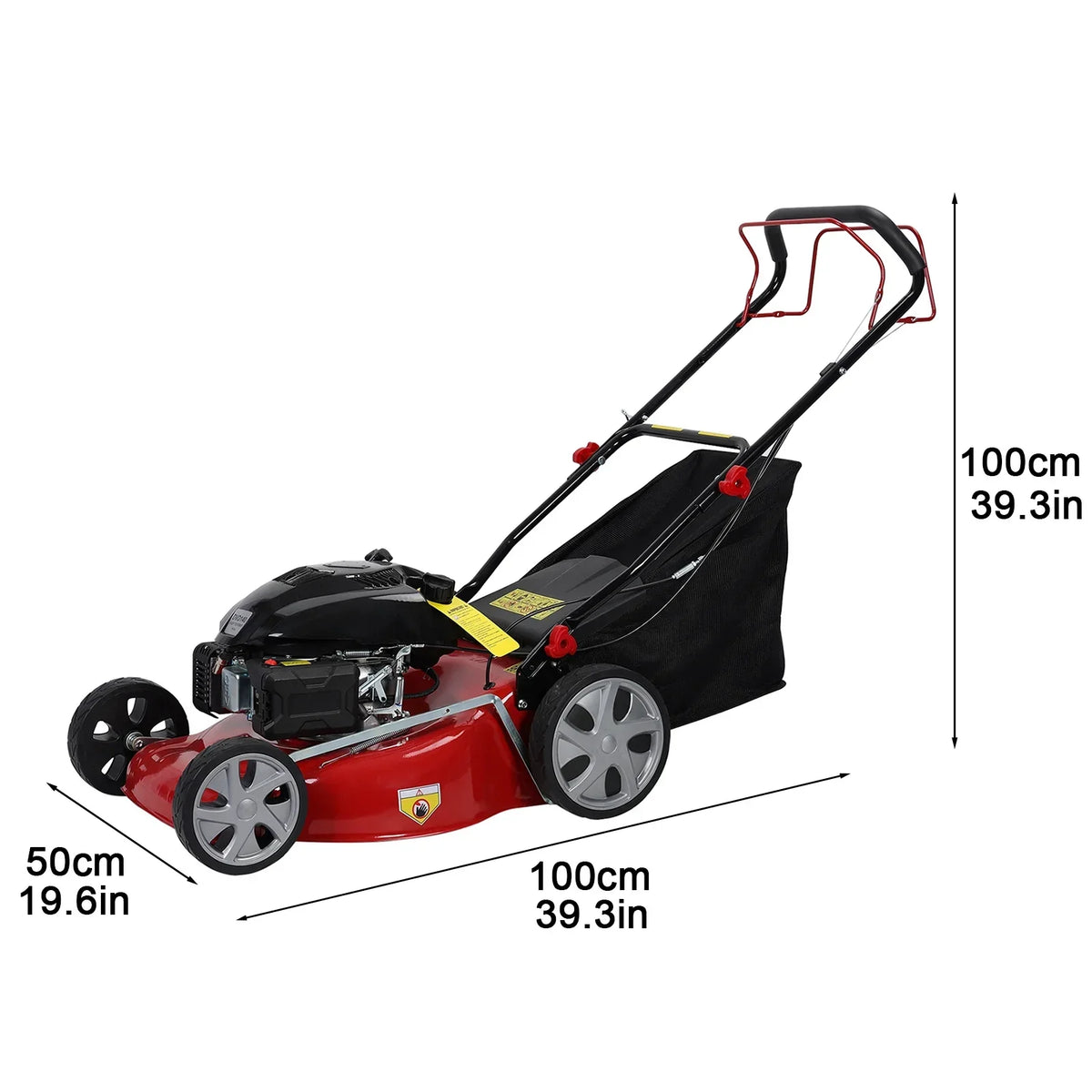 2026 NewLawn Mower, Self Propelled Lawn Mower, 141cc Gas Engine Lawn Mower, Push Lawn Mower with 50L Grass Tank, Big Wheels
