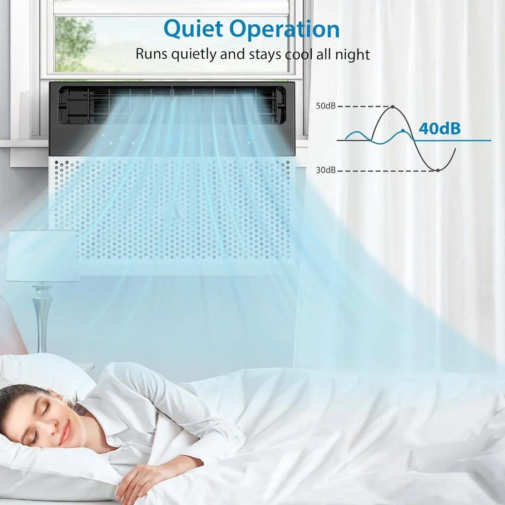 2026 New8000Btus Window Air Conditioner Over the Sill AC Up to 370 Sq.Ft With Remote & App
