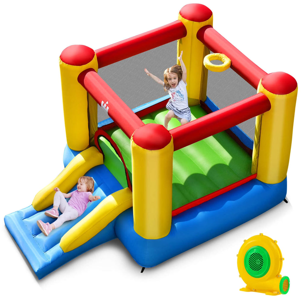 2026 NewCostway Inflatable Bouncer Kids Bounce House Jumping Castle Slide with 480W Blower