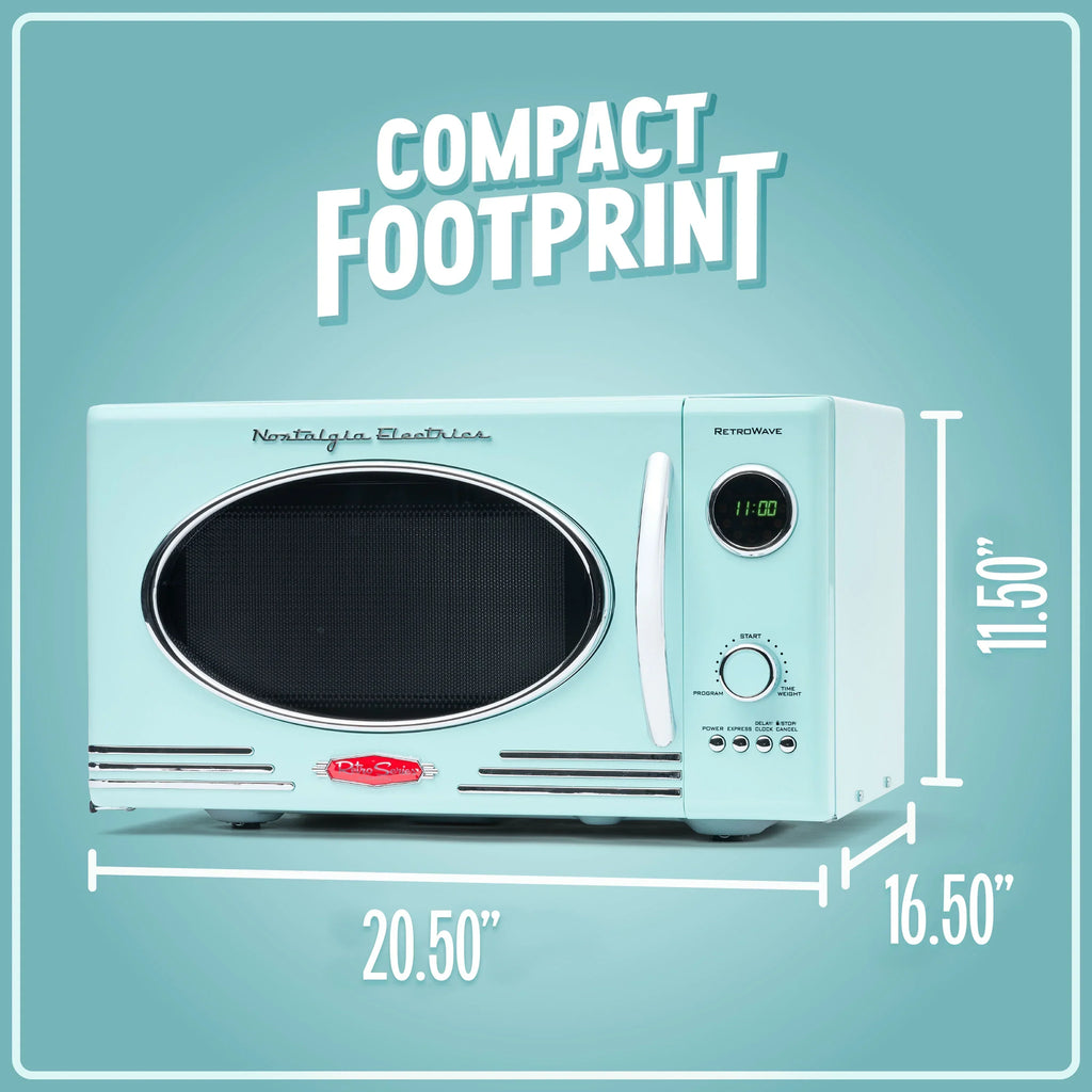 2026 NewNostalgia Retro Microwave for Countertop 0.9 cu ft Vintage Microwave, Ivory