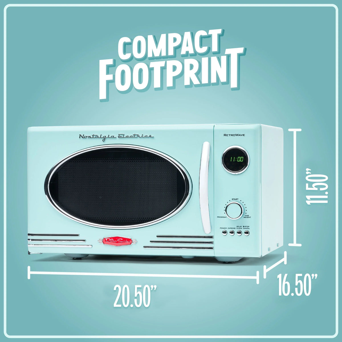 2026 NewNostalgia Retro Microwave for Countertop 0.9 cu ft Vintage Microwave, Ivory