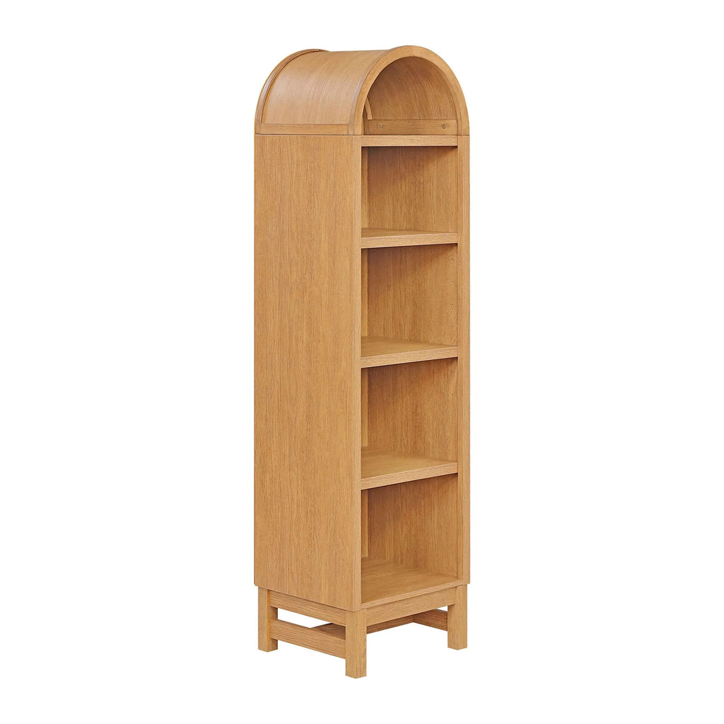 2026 NewBetter Homes & Gardens Juliet Narrow Arch Bookcase, Deep Green and Light Honey