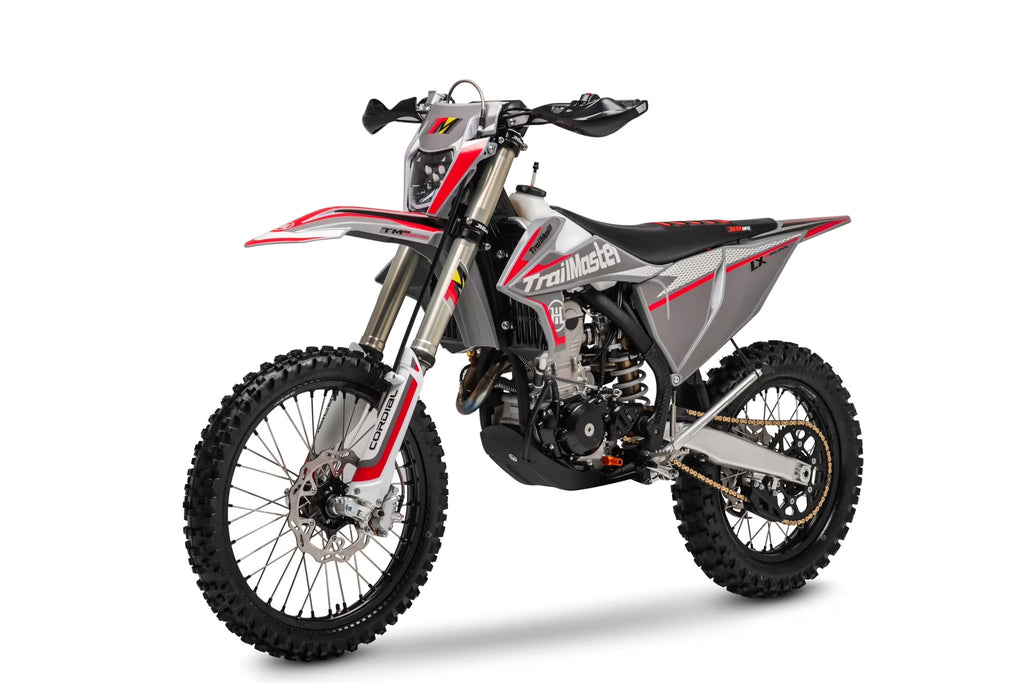 2026 NewTrailmaster JHL Pro-Series High-Performance LX300 PRO Racing Ready Mid-Size Electric Start Dirt Bike (Red)