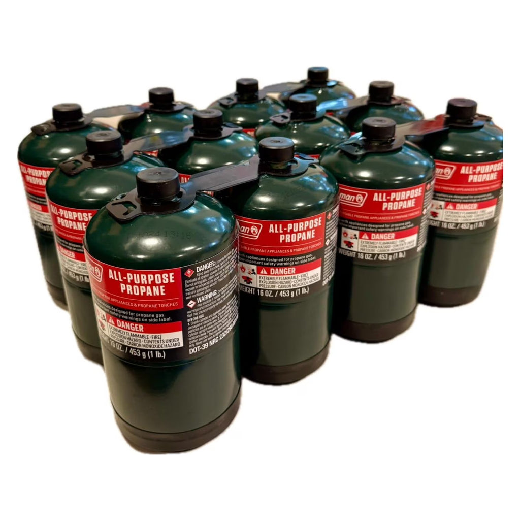2026 NewPropane Replacement Fuel Cylinders Camping- 16 Oz (12 Pack) Factory Pre-filled and Ready to Use