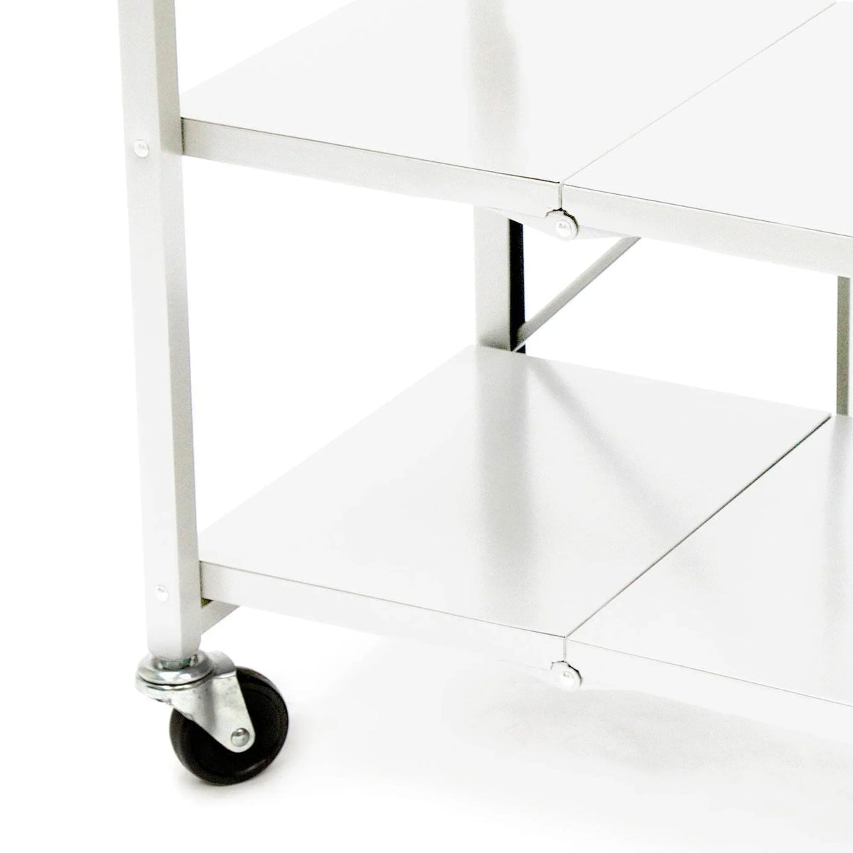 2026 NewOrigami Foldable Wheeled Portable Solid Wood Top Kitchen Island Bar Cart