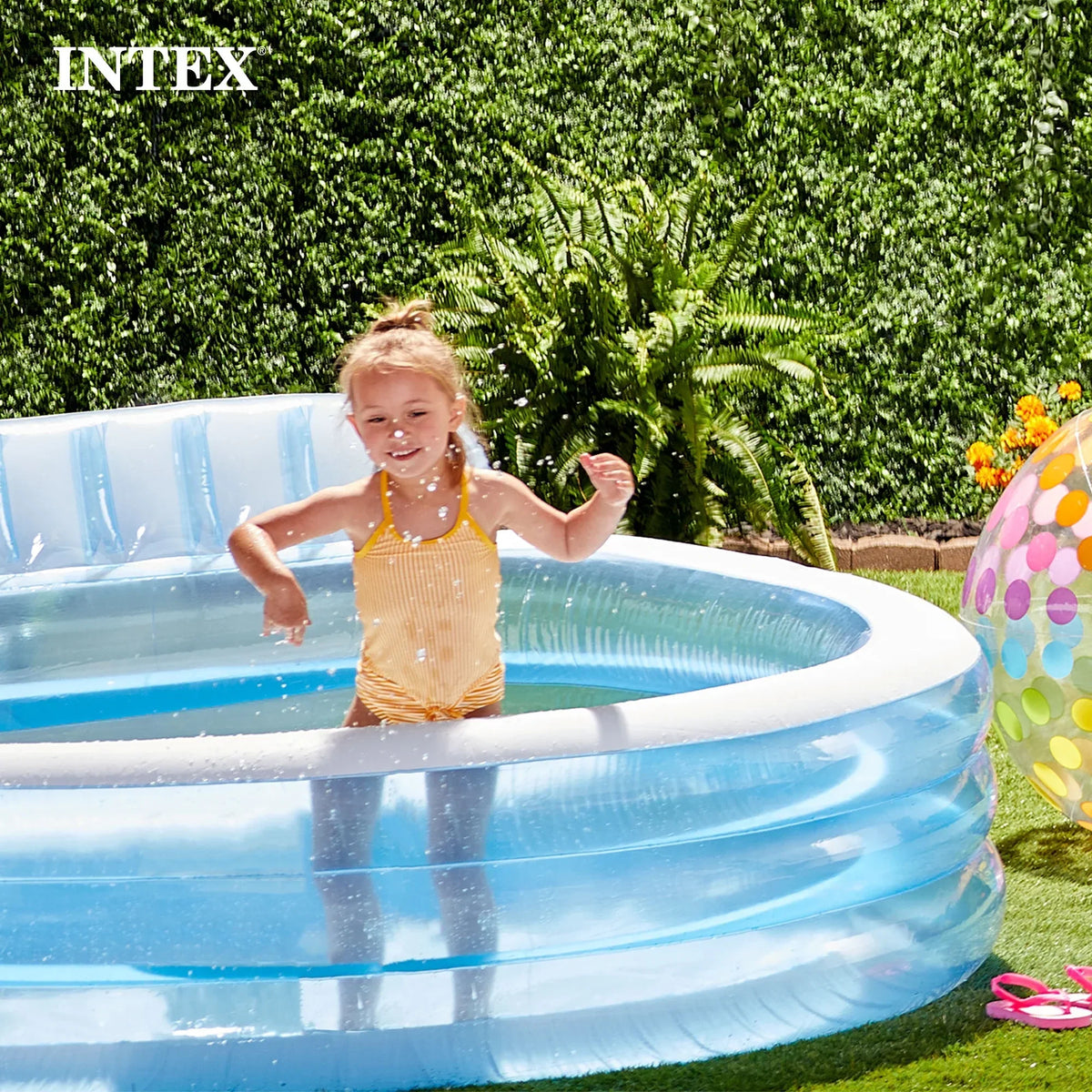 2026 NewIntex Swim Center Round Inflatable Outdoor Lounge Pool with Pool Cover