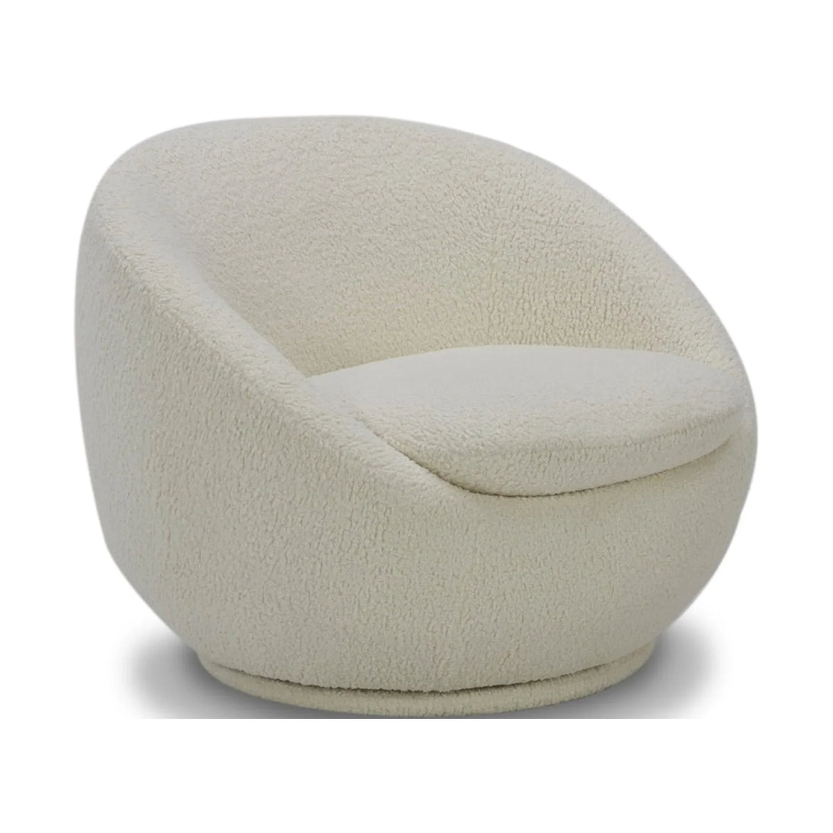 2026 NewBetter Homes & Gardens Mira Swivel Accent Chair, Cream Shearling
