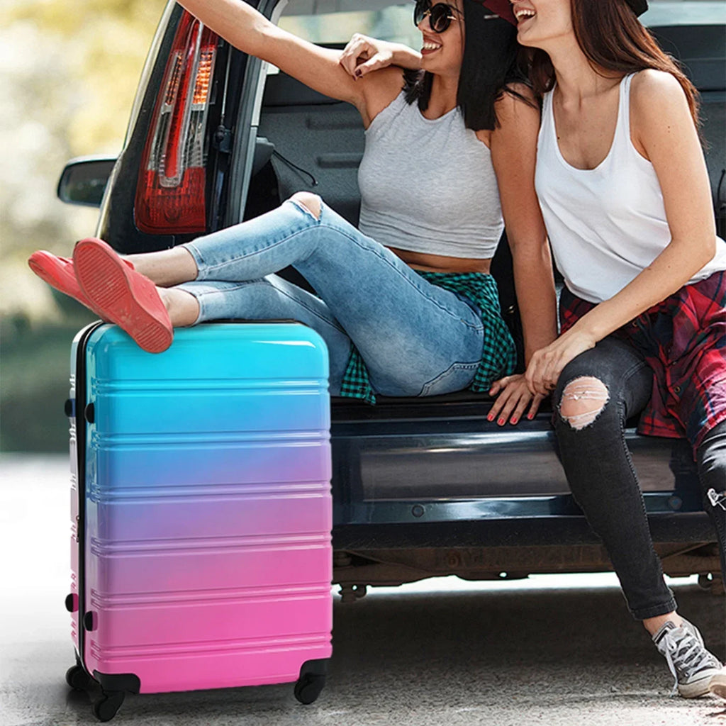 2026 New3 Piece Luggage Sets, Hard Shell Suitcase 20/24/28 Inches with TSA Lock and Spinner Wheels, Expandable Lightweight Travel Luggage for Men Women, Multicolor purple