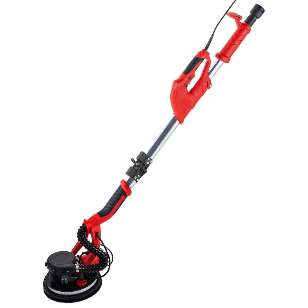 2026 NewVEVOR Electric Drywall Sander 850W Variable Speed 800-1750 RPM Foldable Sheetrock Sander with Telescope Handle LED Strip Light Vacuum Bag Wall Sander for Professional Use