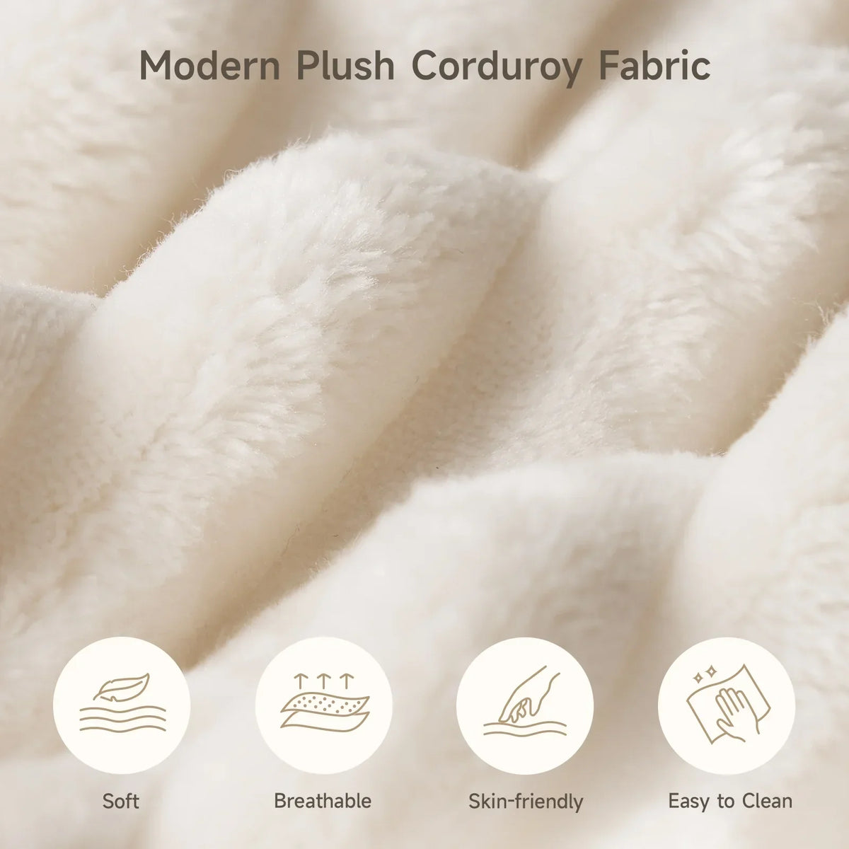 2026 New65" Corduroy Cloud Sleeper Chaise Lounge Chair, No Assembly Sofa Bed with Pillows, Beige