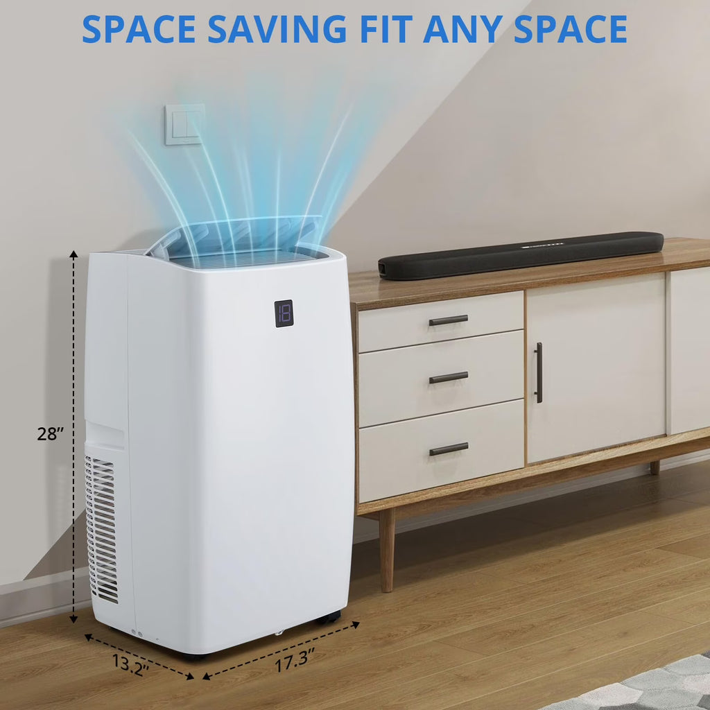 2026 NewTROPOW 14000BTU Portable Air Conditioners Cool Up to 750 Sq.Ft, 4 in 1 Portable AC Unit with Remote Control/Dehumidifier/3 speeds fan/Sleep Mode for living room, bedroom, office