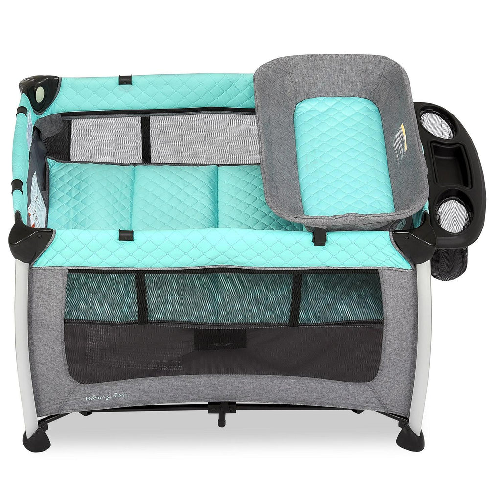2026 NewDream On Me Princeton Deluxe Nap N Pack 3-in-1 Convertible Playard. Changer and Bassinet in Mint
