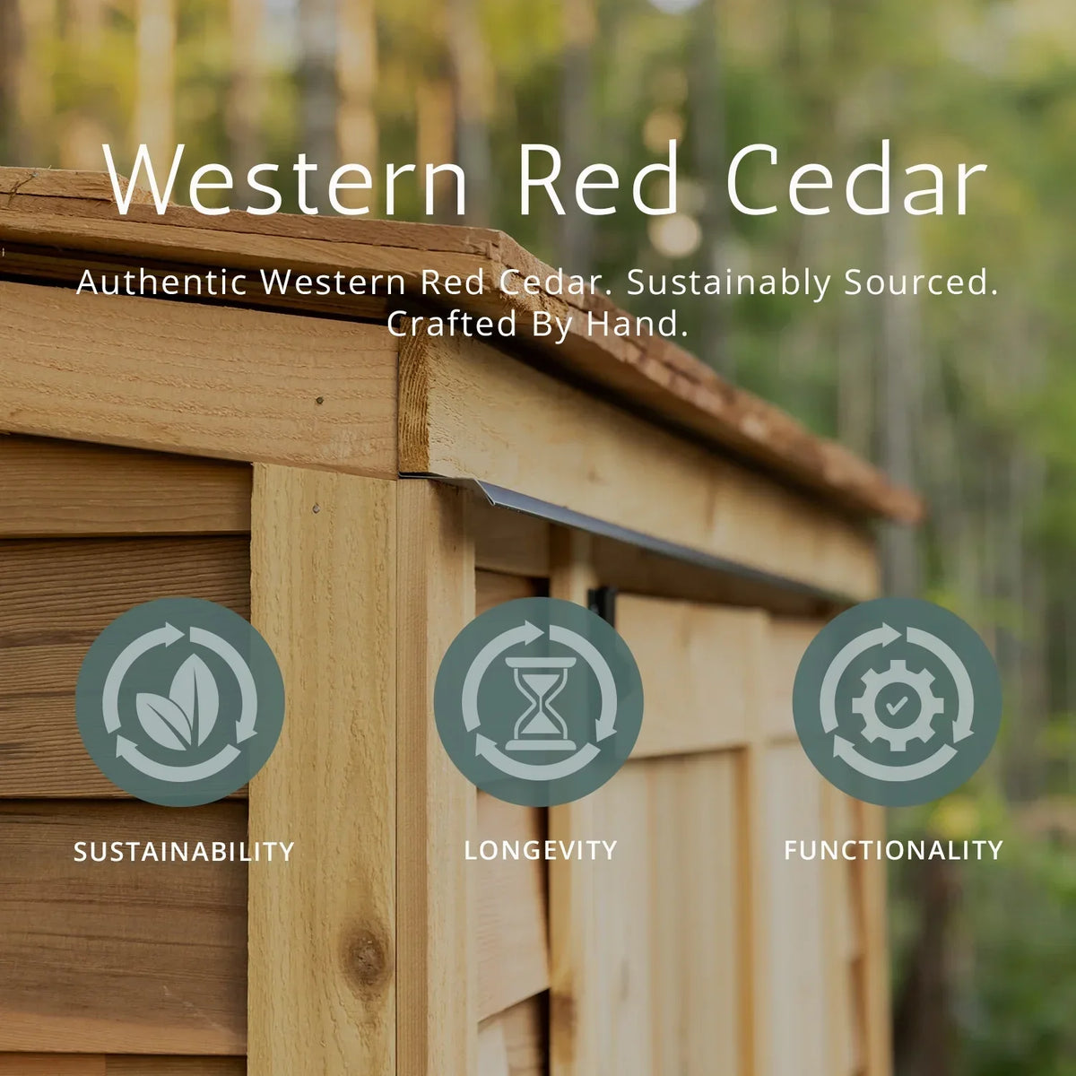 2026 NewOutdoor Living Today 6x4 Western Red Cedar Space Master Shed Double Door with Cedar Roof