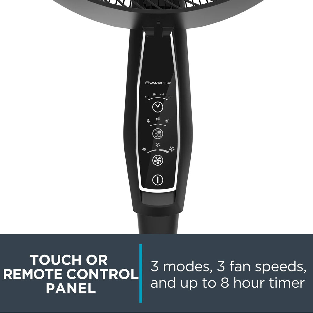 2026 NewRowenta Turbo Silence Standing Floor Fan with Remote, 53 Inch, Portable, 5 Speeds, VU5670