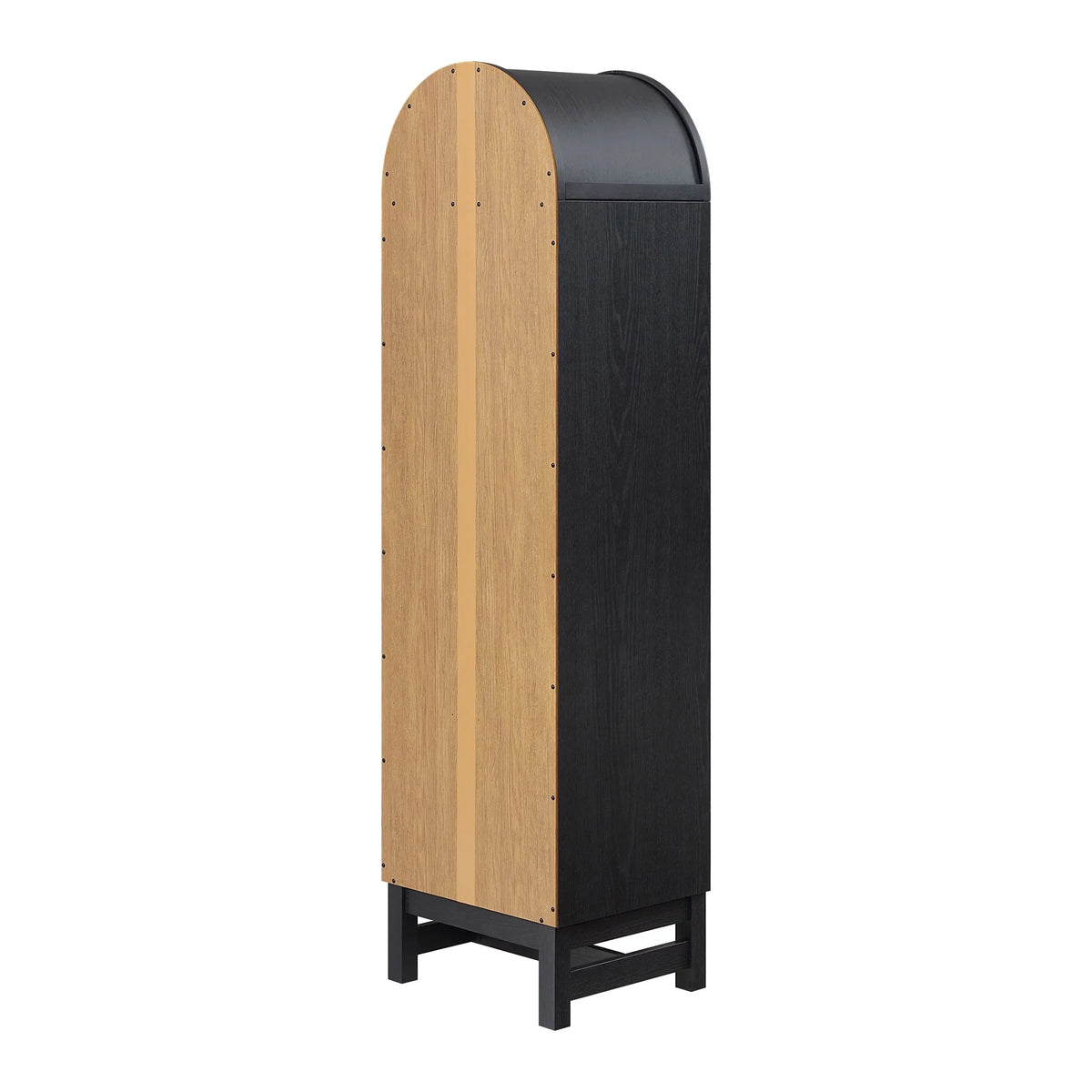 2026 NewBetter Homes & Gardens Juliet Narrow Arch Bookcase, Rich Black and Light Honey