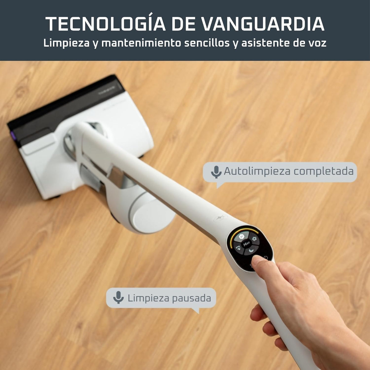 2026 Rowenta X-Clean 10, Aspiradora Fregona Eléctrica Sin Cable con Tecnología Wet & Dry, Autolimpieza y Secado Automático, Tecnología Dual Edge, Ligera, Flexible, Gran autonomía y pantalla LED, GZ7540WO