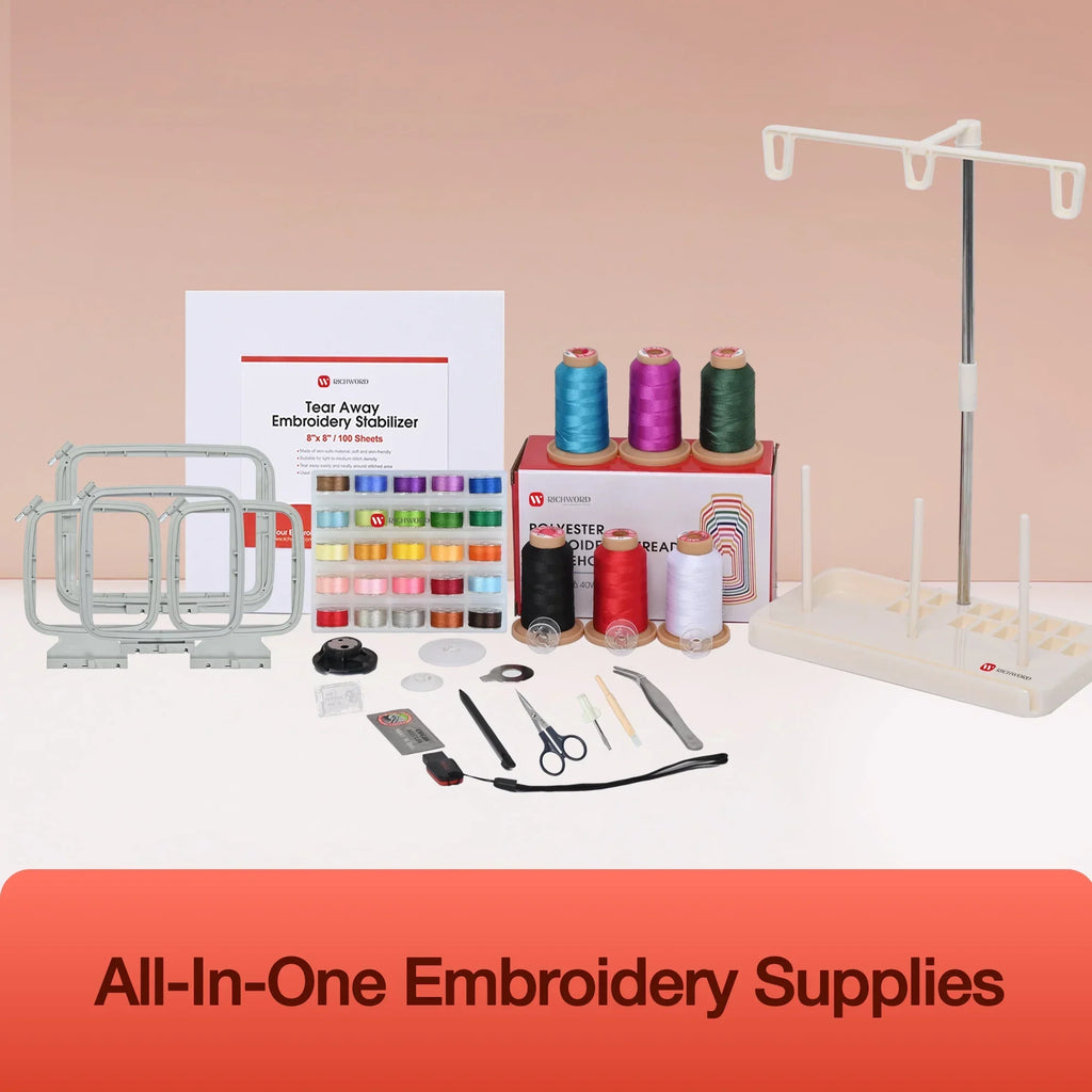 2026 NewPoolin EOC05 Embroidery Machine 4x9.25" Area, 7" Touch Screen with kit