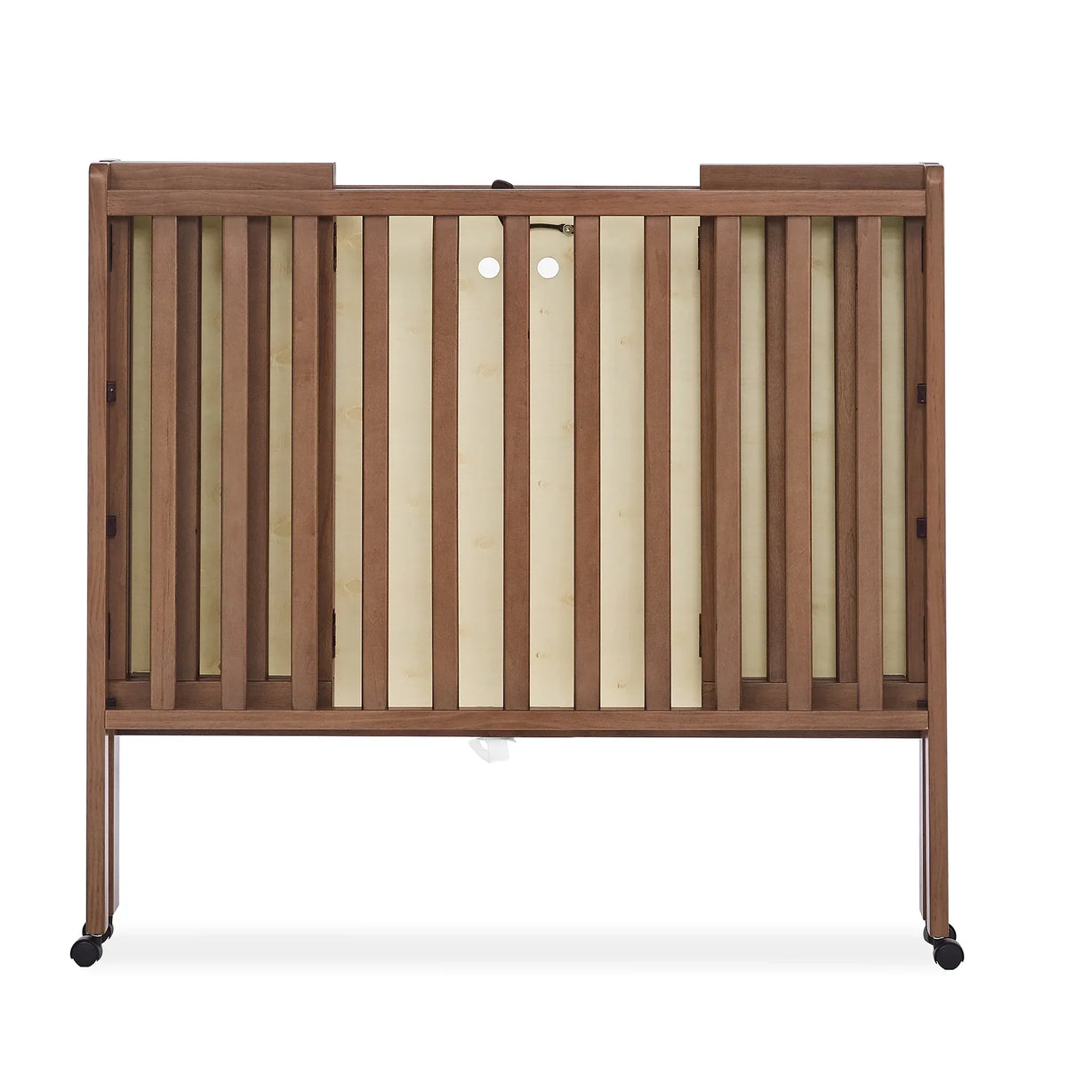 2026 NewDelta Children Lee Portable Folding Mini Crib with 1.5-Inch Mattress - Greenguard Gold Certified, Bianca White