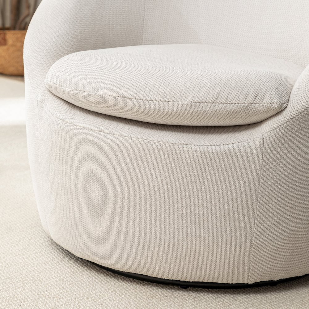 2026 NewRoundhill Furniture Winnie Modern Barrel Chair, 360" Swivel