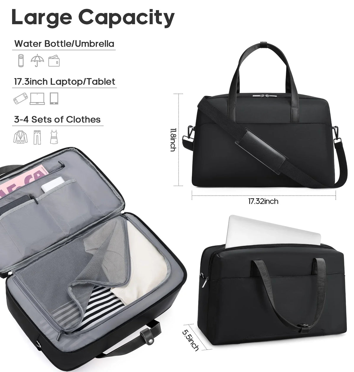 2026 NewMIUSSE Luggage Sets 3 Piece, 20 Inch Carry On Luggage with Wheels, 100% PC Hardshell Suitcase with TSA Lock, Carry On Suitcases Airline Approved With Travel Backpack for Men Women