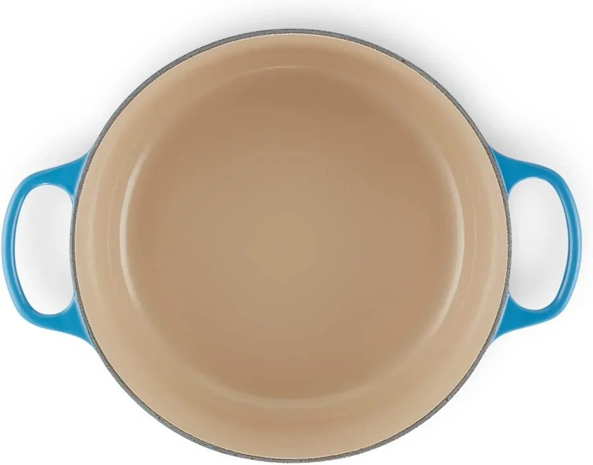 2026 NewLe Creuset Signature Enamelled Cast Iron 28cm Round Casserole Dish With Lid, Blue