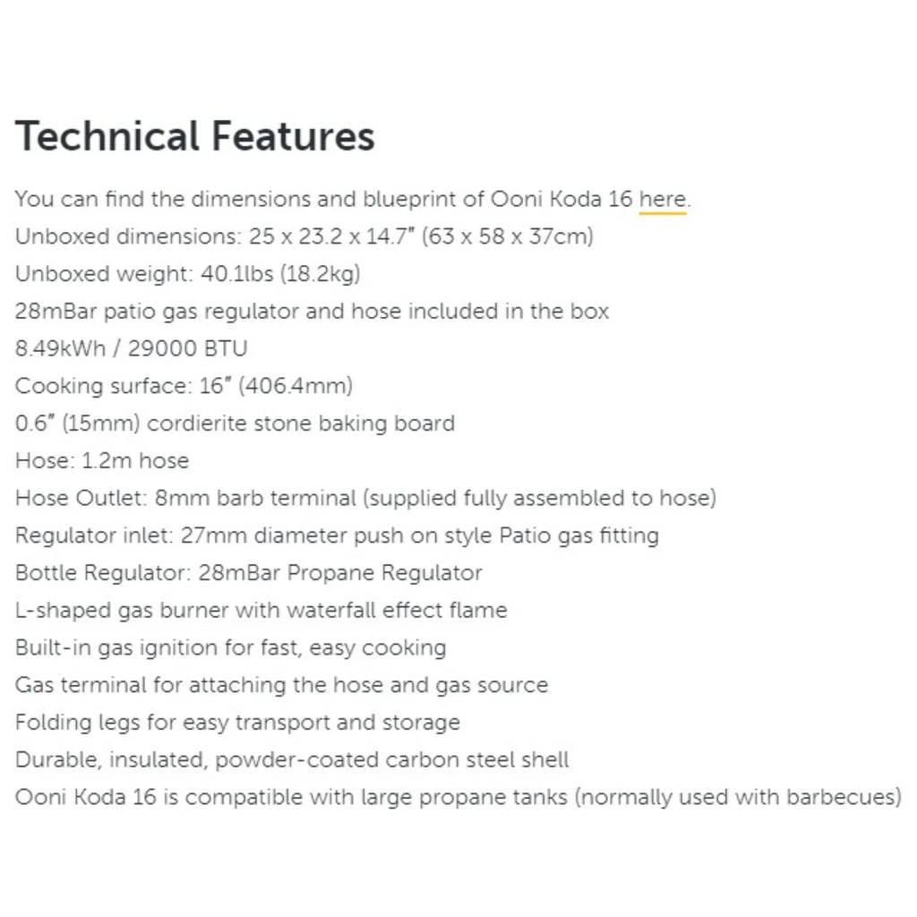 2026 NewOpen Box Ooni Koda 16 Gas Powered Outdoor Portable Pizza Oven (#UU-POABOO)