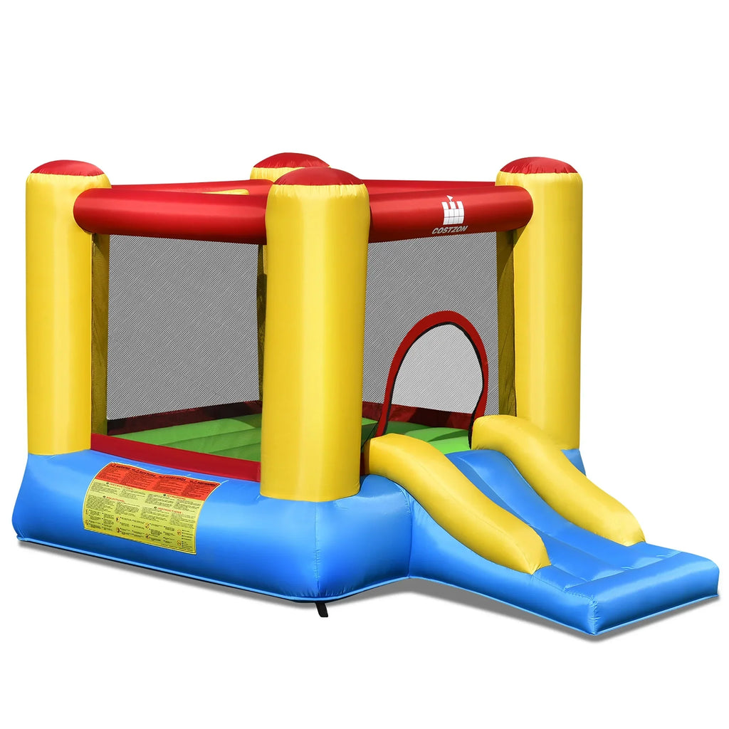 2026 NewCostway Inflatable Bouncer Kids Bounce House Jumping Castle Slide with 480W Blower