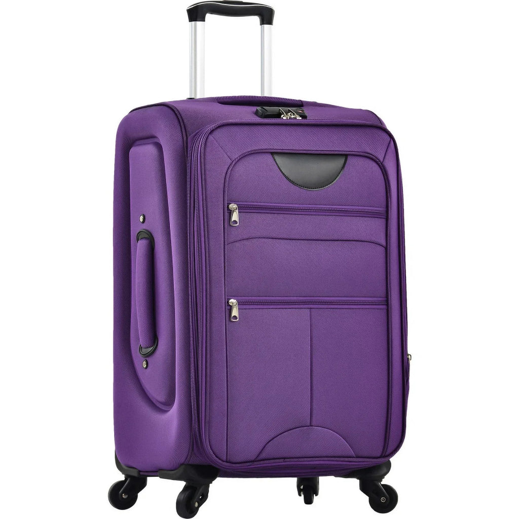 2026 NewSoftside Luggage Expandable 3 Piece Set Suitcase Upright Spinner Softshell Lightweight Luggage Travel Set