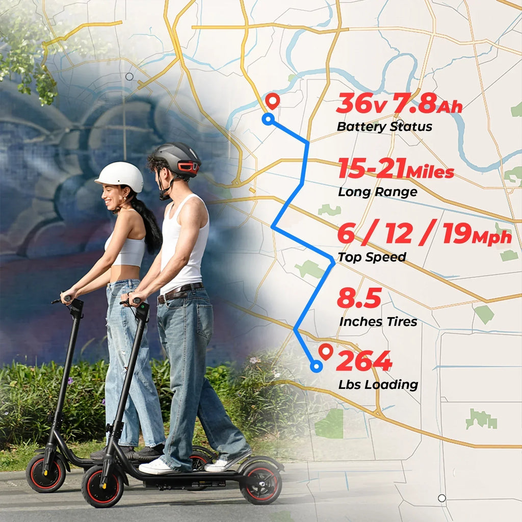 2026 NewiScooter Electric Scooter Adult, 350W Motor, 21 Miles Long Range, 19 mph & 8.5" Pneumatic tire Folding Commuter Electric Scooter for Adults & Teens, Superior Performance Smart App & Dual Braking
