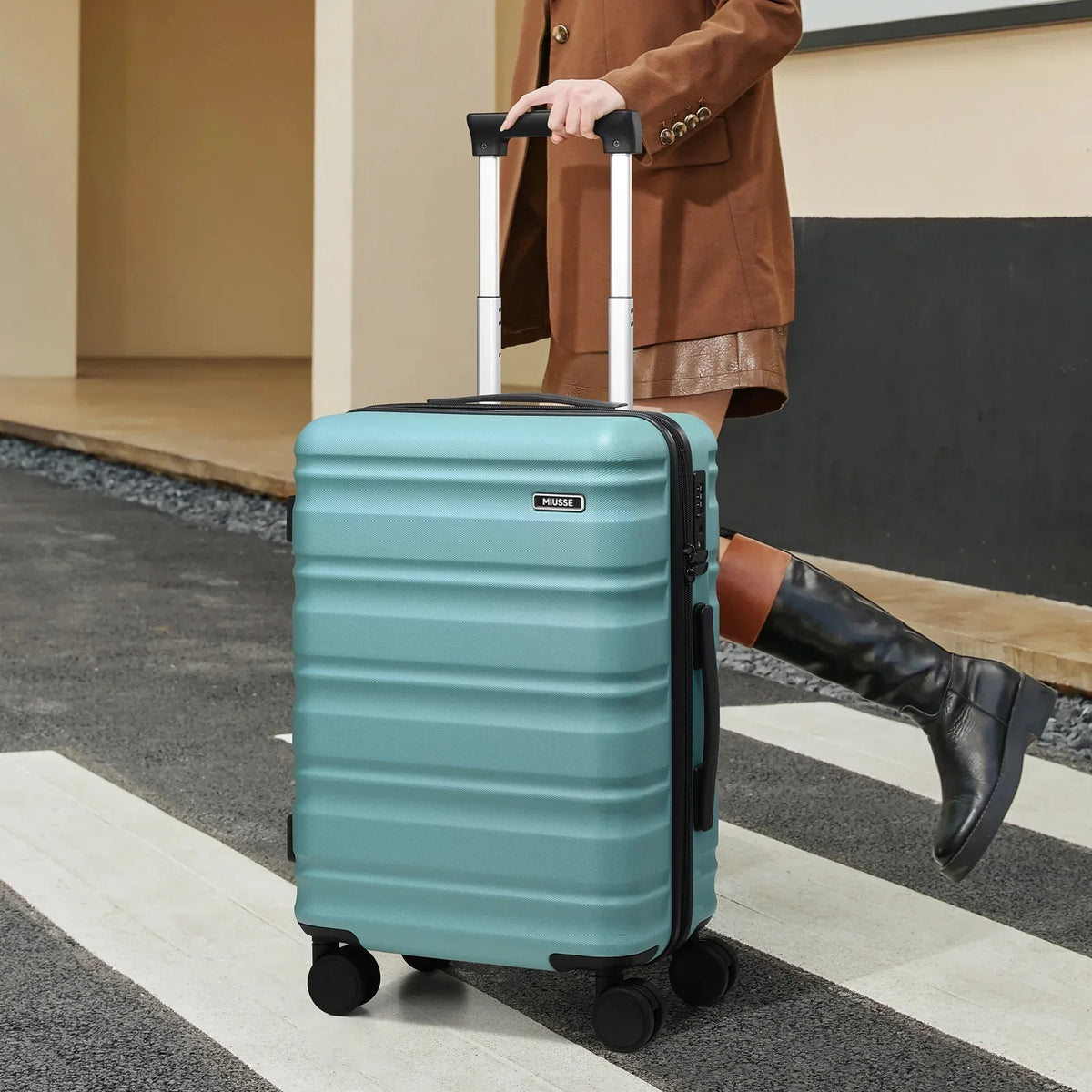 2026 NewMIUSSE Luggage Sets 3 Piece, 20 Inch Carry On Luggage with Wheels, 100% PC Hardshell Suitcase with TSA Lock, Carry On Suitcases Airline Approved With Travel Backpack for Men Women