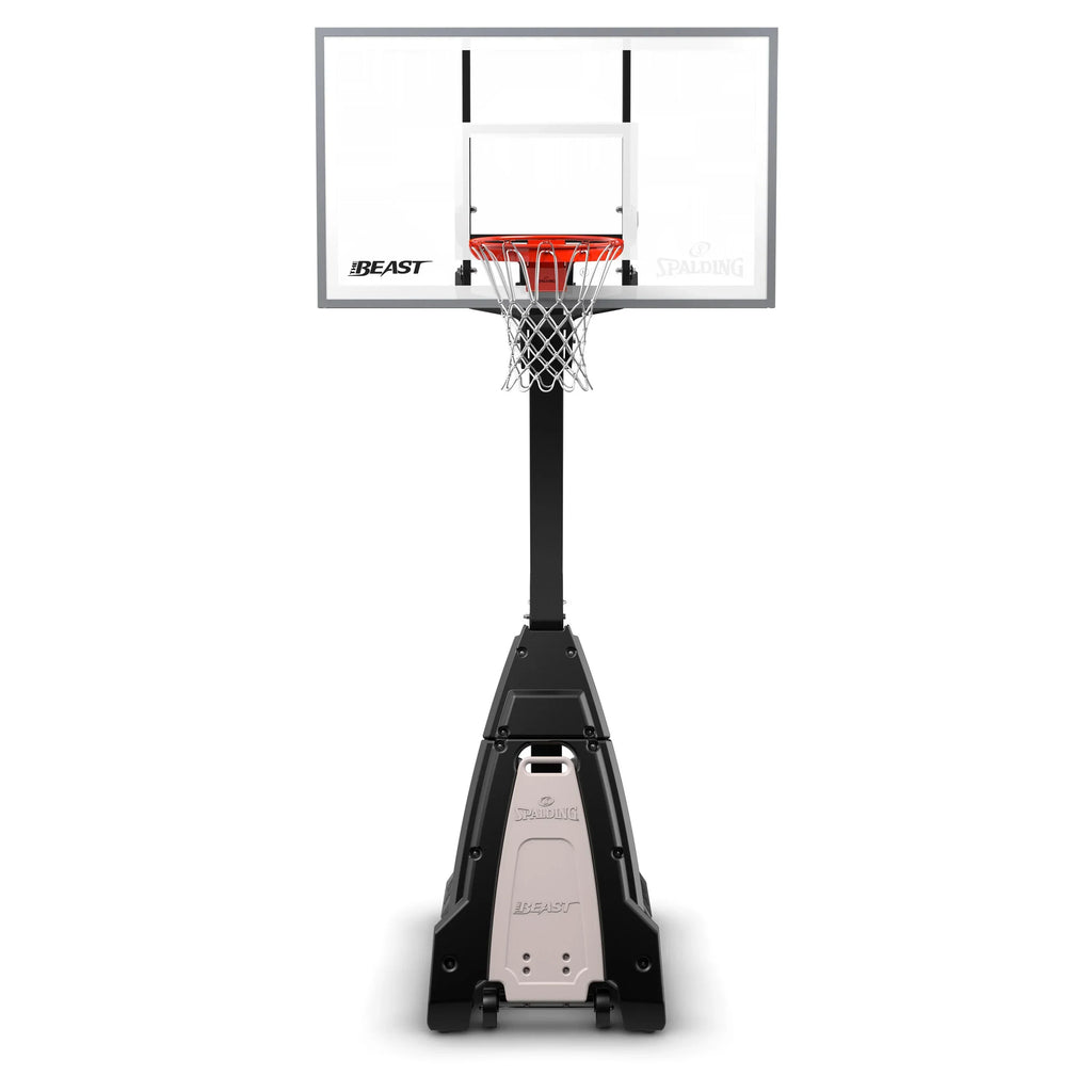 2026 NewSpalding the Beast 7.5ft - 10ft Adjustable Height 60" Glass Portable Basketball System (Adult)