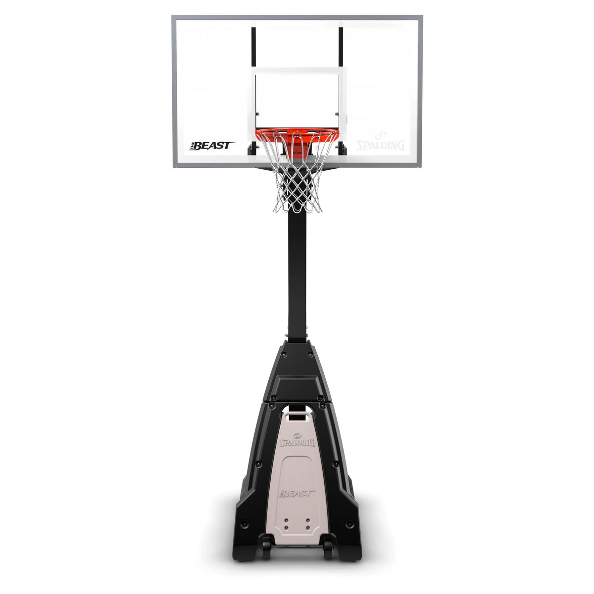 2026 NewSpalding the Beast 7.5ft - 10ft Adjustable Height 60" Glass Portable Basketball System (Adult)