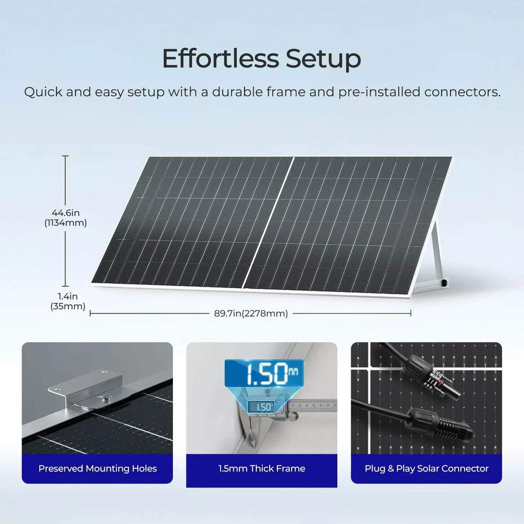 2026 NewRenogy 4pcs 590 Watt Solar Panel, 12V/24V Bifacial N-Type Monocrystalline Solar Panel for Homes Roof RV Boat Camping