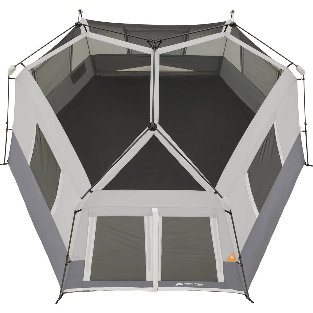 2026 NewOzark Trail 15' x 13' 8-Person Instant Hexagon Cabin Tent, 36.04 lbs