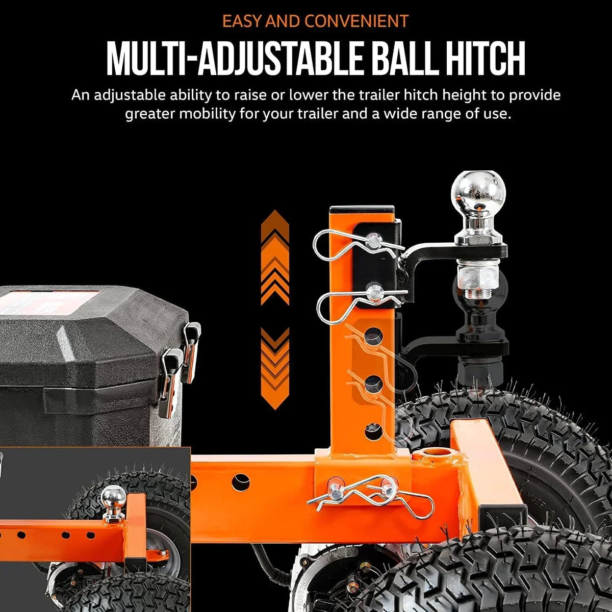 2026 NewSuperHandy Motorized Trailer Dolly with Tow Tires - 24V, 3600 lbs Towing Capacity, 600 lbs Tongue Weight