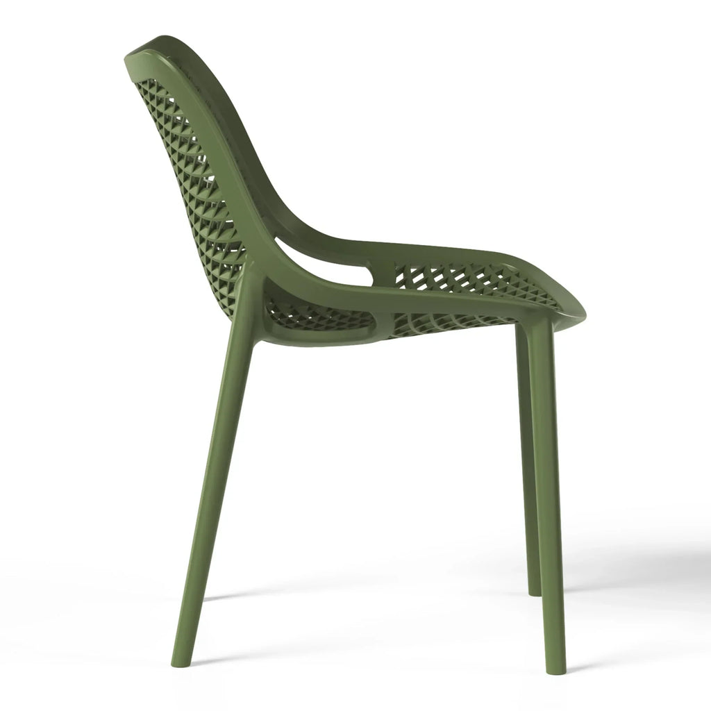 2026 NewWestinTrends Playa 3-Piece Outdoor Resin Patio Bistro Set with Stackable Patio Dining Side Chairs, Olive Green