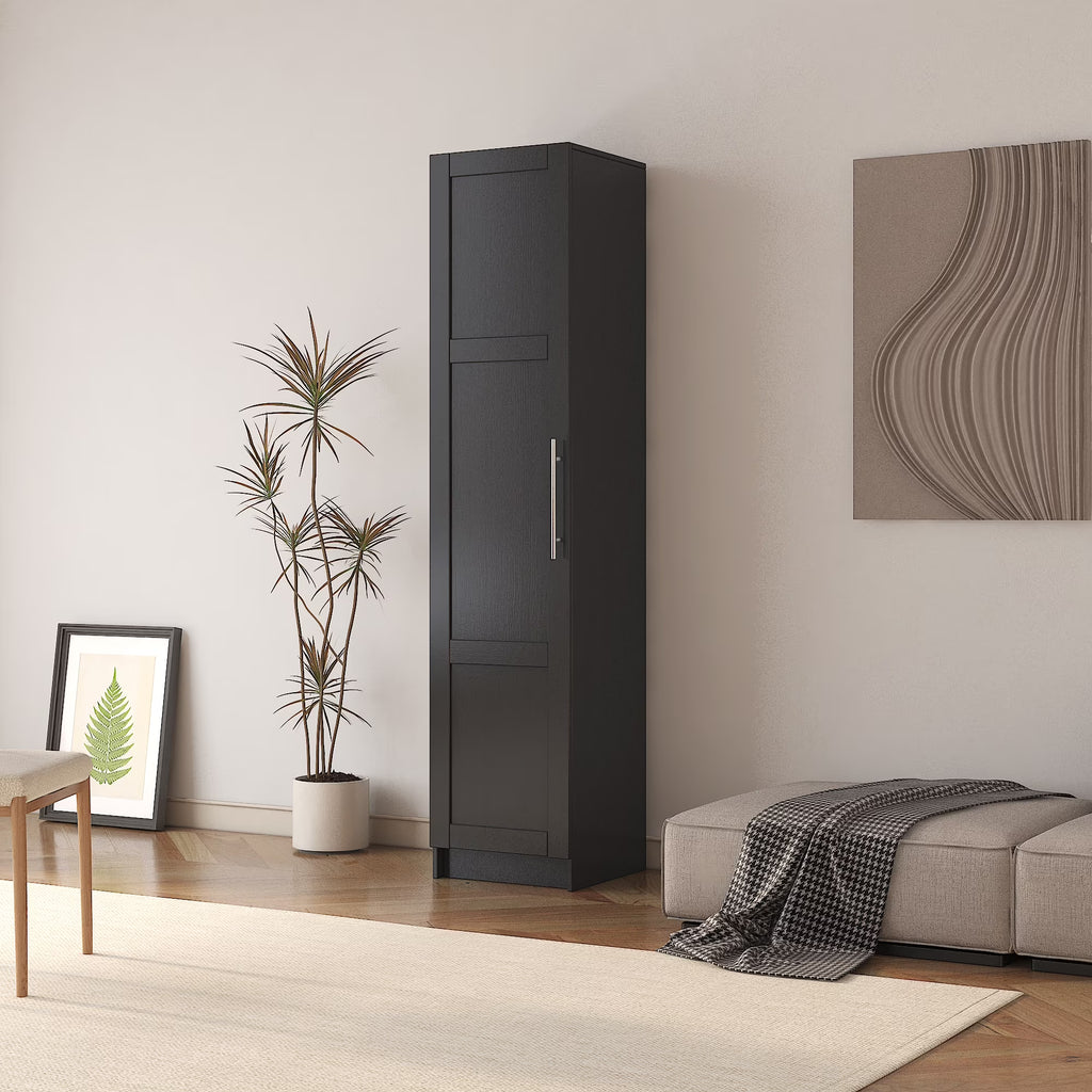 2026 NewSlim Tall Storage Cabinet,Pantry Cabinet with Doors Shelves Small Space for Kitchen Living Room Bathroom