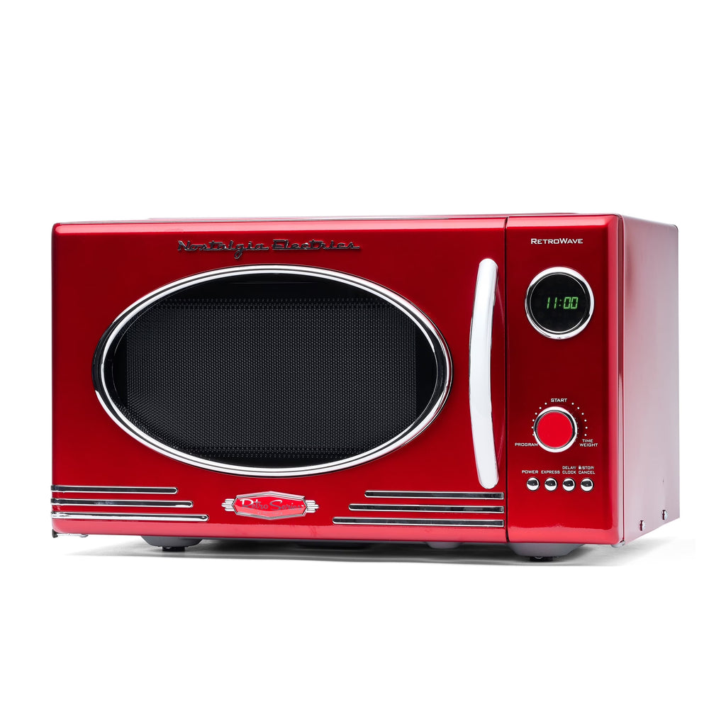2026 NewNostalgia Retro Microwave for Countertop 0.9 cu ft Vintage Microwave, Ivory