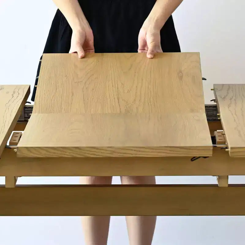 2026 Juego de comedor de 7 piezas con mesa extensible 78–96" y 6 sillas tapizadas - Panipeachy