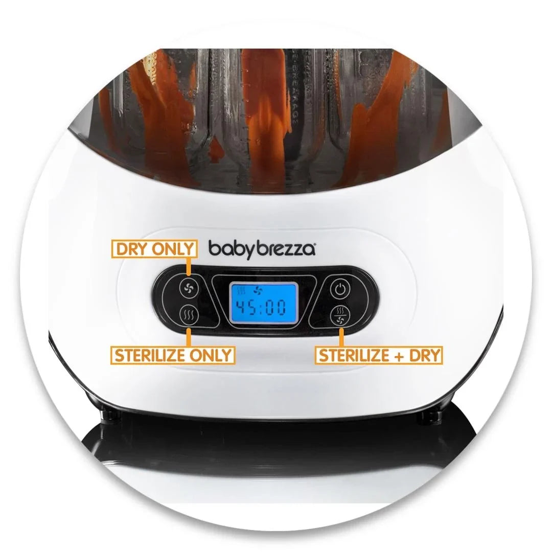 2026 NewBaby Brezza Baby Bottle Sterilizer and Dryer Machine Electric Steam Sterilization - Pacifiers. Glass. Plastic. and Newborn Feeding Bottles