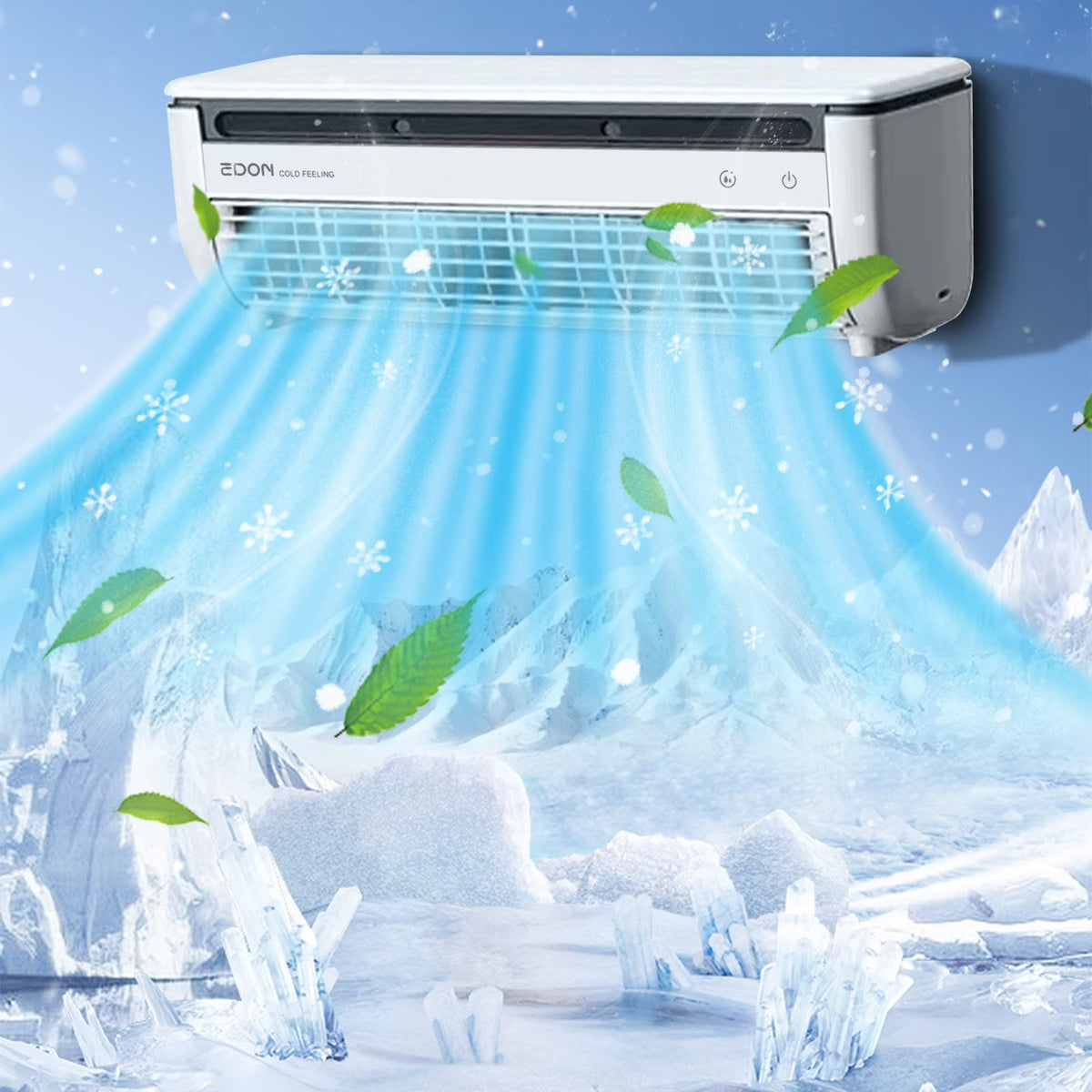 2026 NewFYHALE 5,000 BTU Wall Mounted Air Conditioner with Remote Control, Digital Display, Cool up to 150 Sq. Ft., Perfect for Small Bedroom, Living Room, Home Office, White