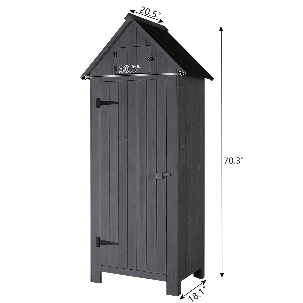2026 NewiTopRoad 70in Outdoor Storage Shed for Garden Tools, Wooden Patio Shed Lockers