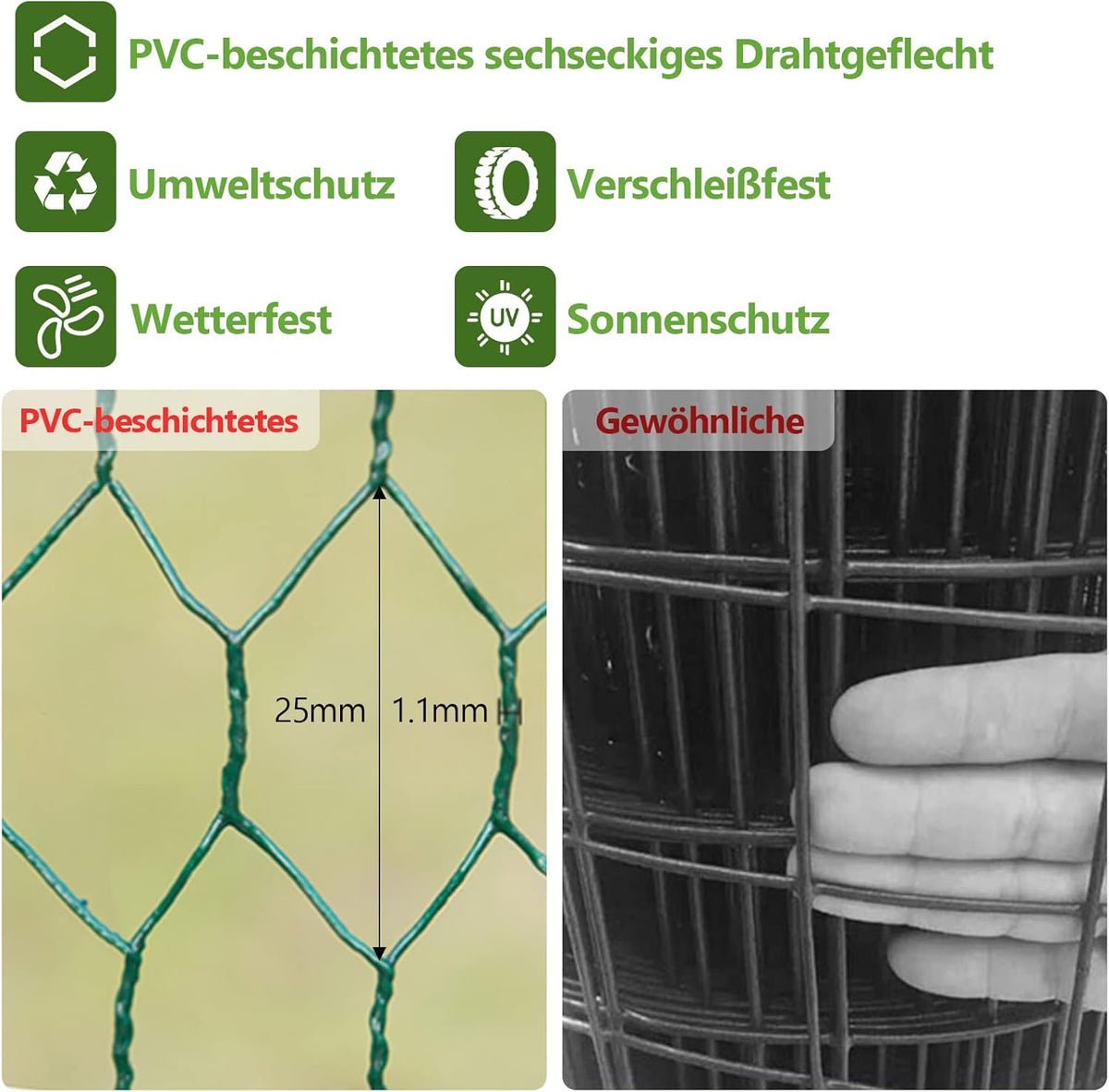 2026 Sonnewelt Corral exterior 3x4x2m Gallinero de acero galvanizado Jaula para animales pequeños Casa de pollos Techo Gallinero avícola con techo parasol y puerta para jaula de mascotas Jaula de pollos Jaula de pájaros Animales pequeños Plantas