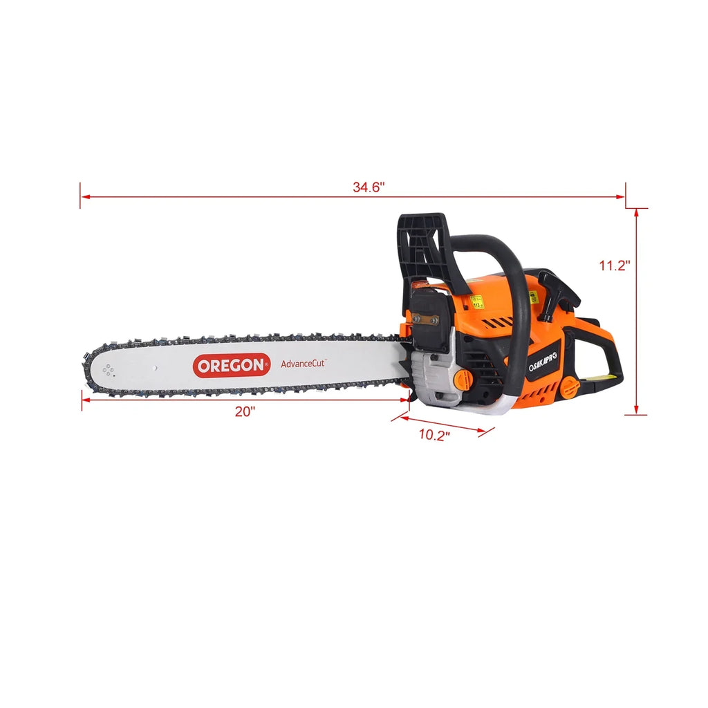 2026 NewCLEARANCE! Chainsaw gas 20inch,52cc Gasoline Chain Saw for Trees,Wood Cutting 2-cycle EPA Compliant,Oregon bar