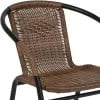 2026 NewEmma + Oliver Indoor/Outdoor Stacking Rattan Restaurant Patio Chairs, Set of 2, Gray
